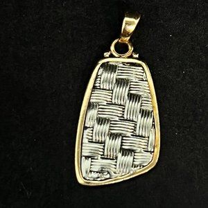 Barse Sterling Silver & Gold Tone Pendant (3708)